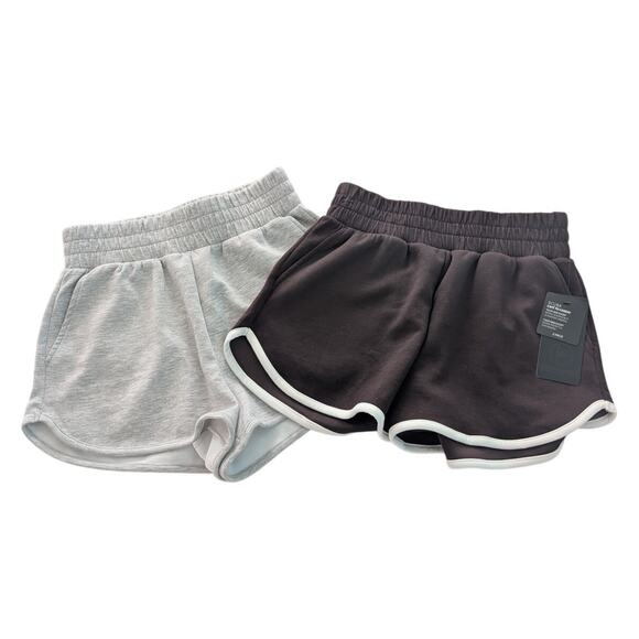 NWT 90 Degrees Scuba Short 2 Pack Brown/Gray size Small - Picture 1 of 4